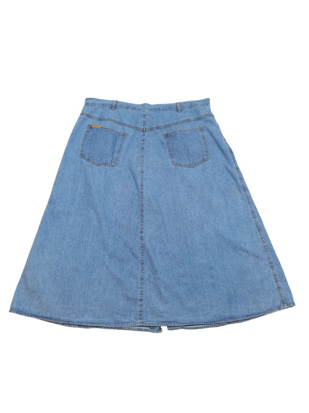 JORDACHE Vintage 90s Y2K Button Front Midi Skirt Size 24 100% Cotton Midi Modest - Picture 2 of 7